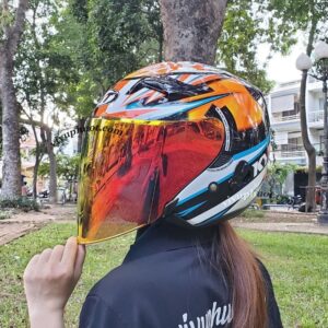 Kính Thay Thế Gắn Mũ 3/4 KLT, KYT Venom, Hellcat