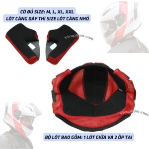 Bộ Lót Thay Thế Mũ bảo hiểm Fullface EGO E8 SV Plus
