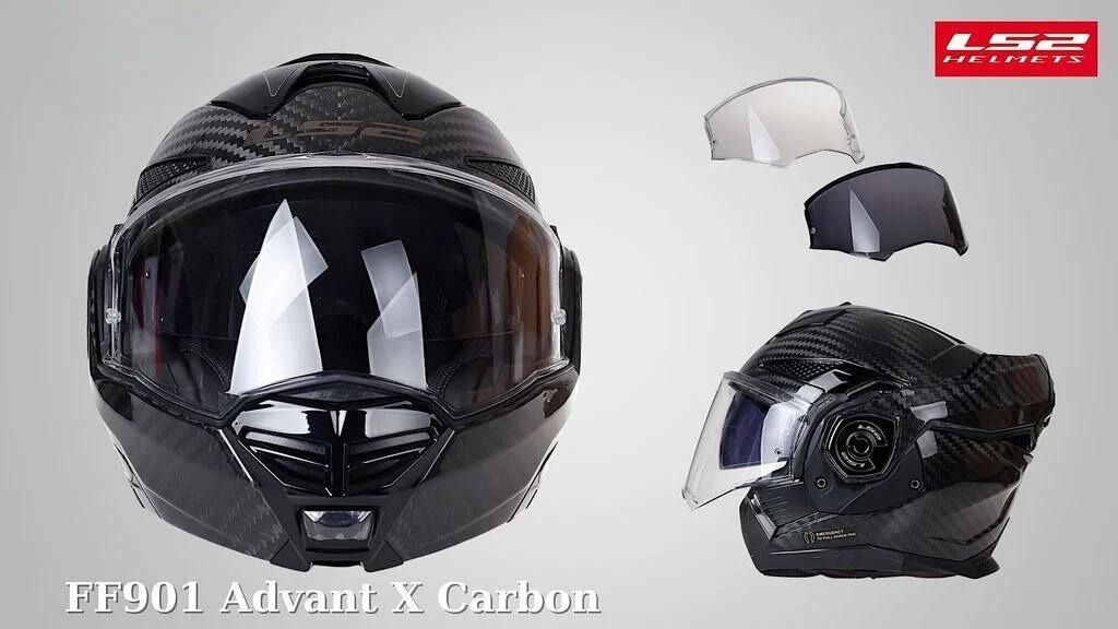 Mũ Bảo Hiểm Fullface Lật Hàm 180 Độ LS2 Advant X Carbon