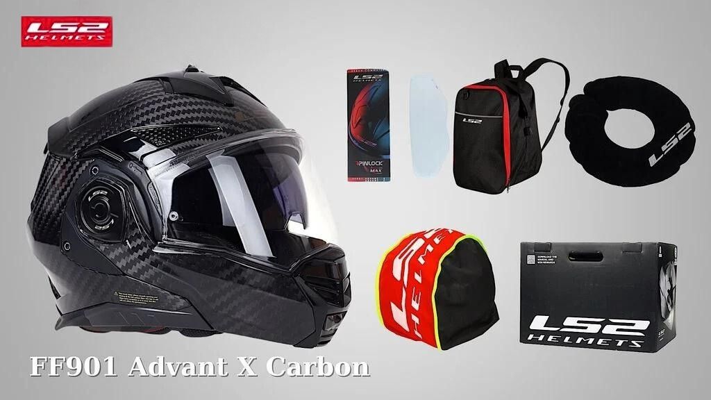 Mũ Bảo Hiểm Fullface Lật Hàm 180 Độ LS2 Advant X Carbon