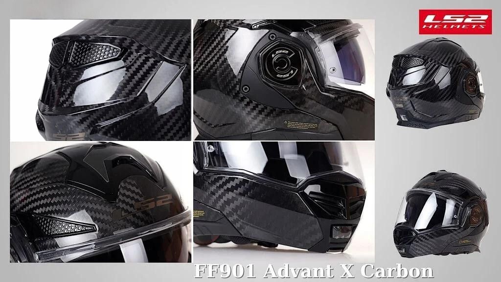 Mũ Bảo Hiểm Fullface Lật Hàm 180 Độ LS2 Advant X Carbon