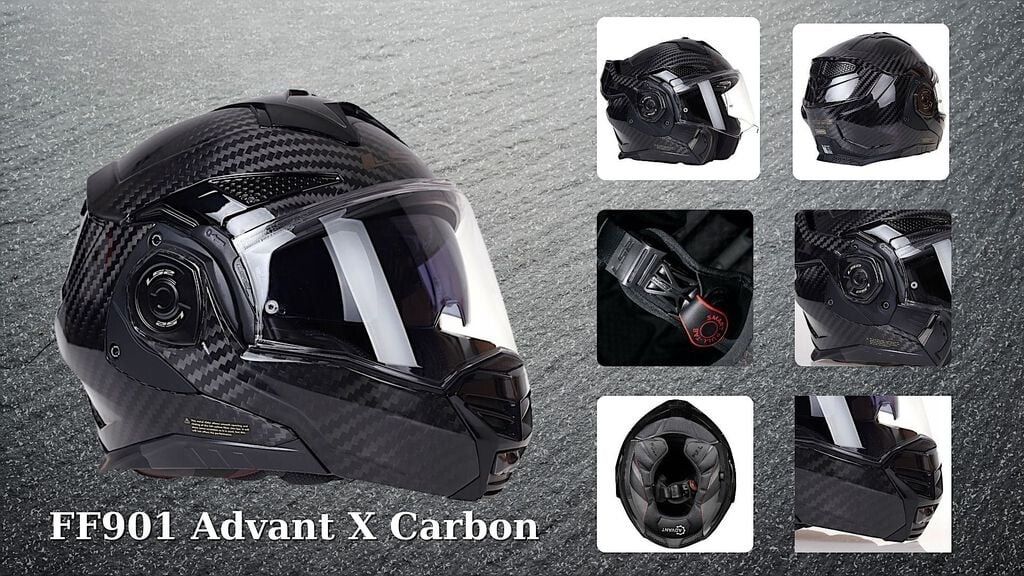 Mũ Bảo Hiểm Fullface Lật Hàm 180 Độ LS2 Advant X Carbon
