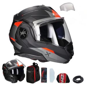 Mũ Bảo Hiểm Lật Hàm LS2 FF901 Advant X - Oblivion Black Titanium