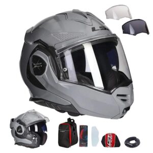 Mũ Bảo Hiểm Lật Hàm LS2 FF901 Advant X - Solid Nardo Grey