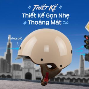 Mũ Bảo Hiểm 1/2 Royal M239 Kính Âm