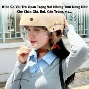 Kính Thay Thế Mũ Bảo Hiểm 1/2 Royal M239