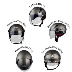 Mũ bảo hiểm KLT Tiger Jet K6