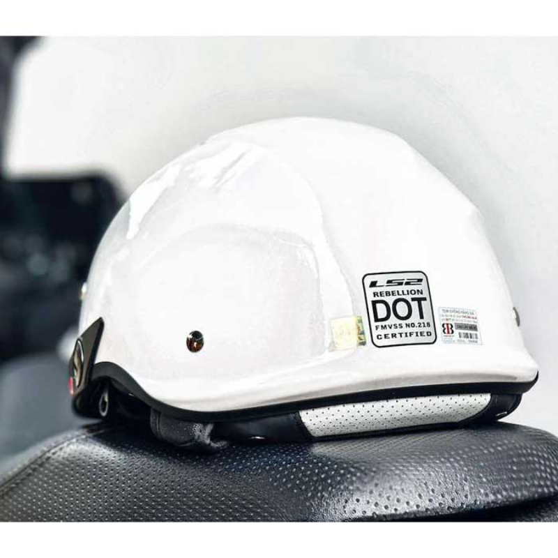 mu-bao-hiem-nua-dau-ls2-of590-solid-gloss-white-3 Mũ Nửa Đầu LS2 OF590 Rebellion - Solid Gloss White