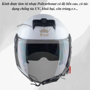 Mũ Bảo Hiểm 2 Kính 1/2 Royal M289