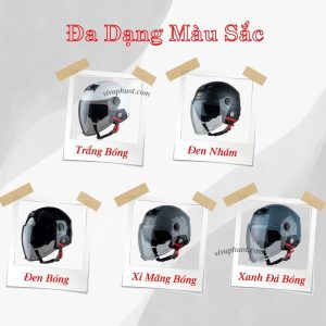 Mũ Bảo Hiểm 2 Kính 1/2 Royal M289