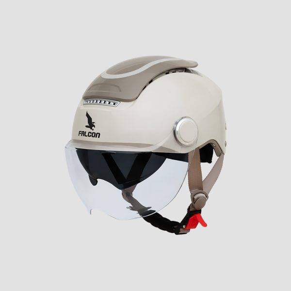 Mũ Bảo Hiểm 1/2 Falcon Bee 2 Kính - Begie