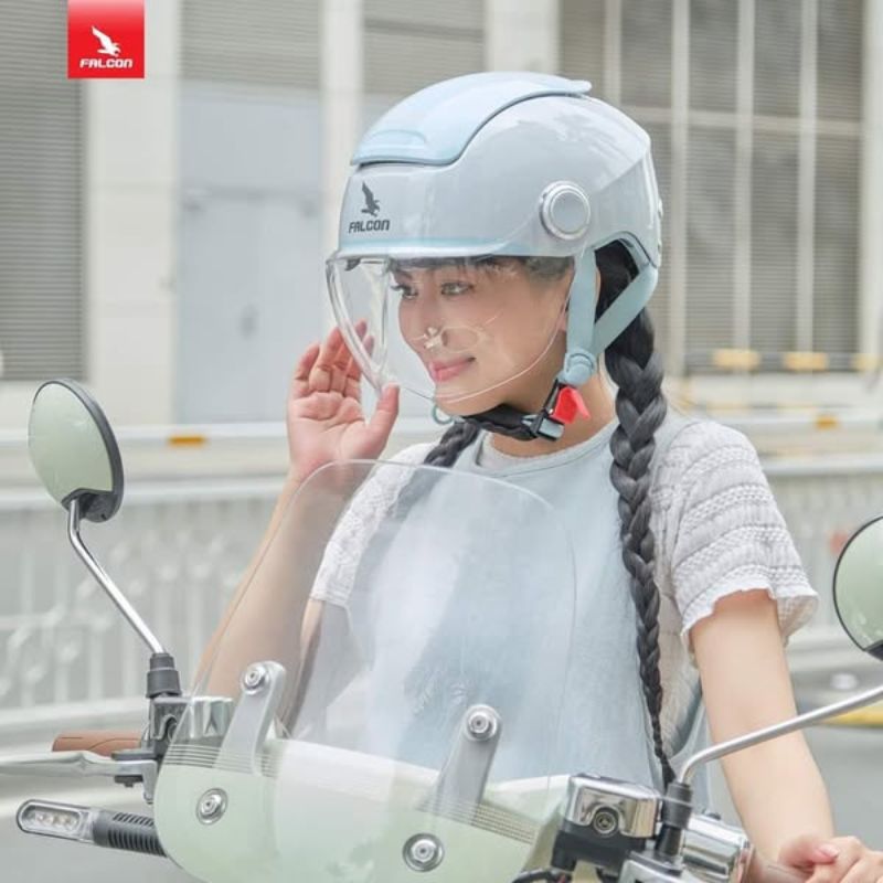 Mũ Bảo Hiểm 1/2 Falcon Bee 2 Kính
