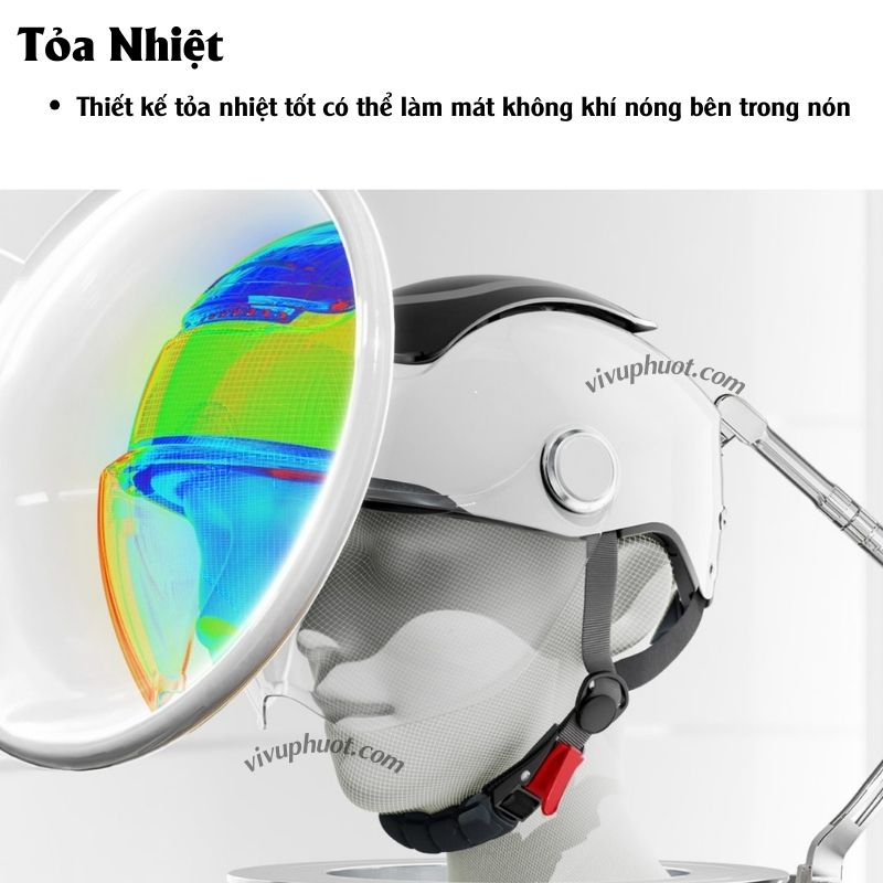 Mũ Bảo Hiểm 1/2 Falcon Bee 2 Kính